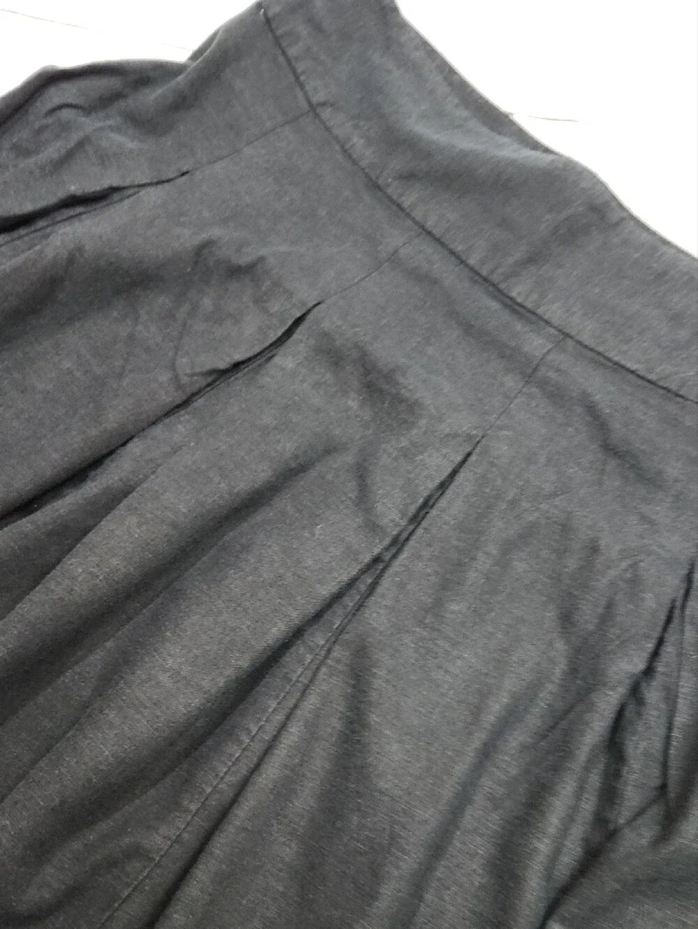 Hillard & Hanson Black Circle Skirt with Floral Cutouts